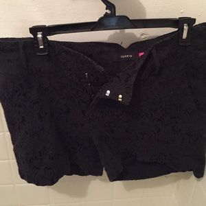 High waisted floral print shorts