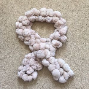 Rabbit fur Ball scarf