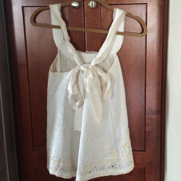 Mint top, size 4. Bow back! - Picture 2 of 4