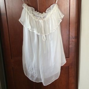 Strapless Milly white top, size 6