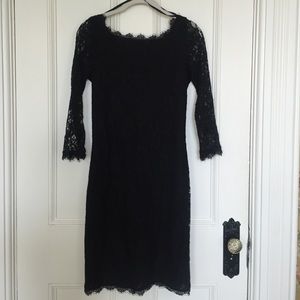 Diane von Furstenberg Black Lace Dress