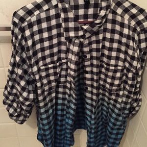 Ombré print flannel