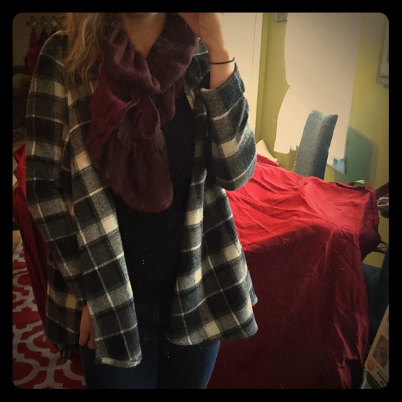 Black & white plaid jacket