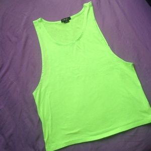 Lime green muscle tank