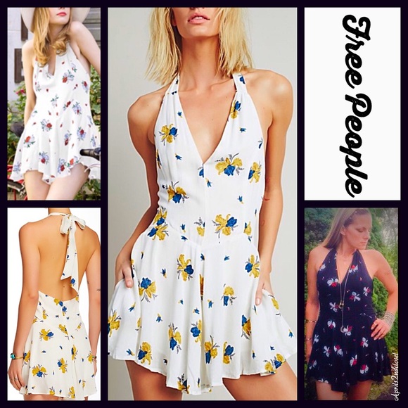 ❌SOLD FREE PEOPLE Romper Floral Print Jumpsuit - Picture 4 of 4