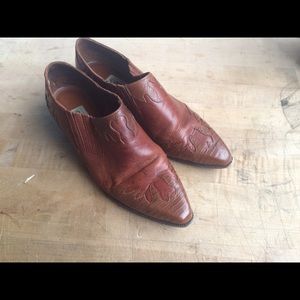 Vintage Capezio Brown Leather Ankle Booties