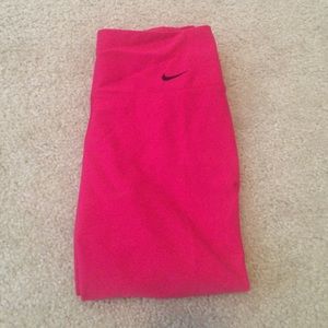 Pink nike crop running leggings