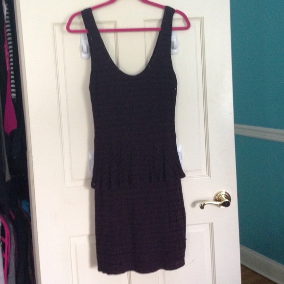 Eyelet Peplum Dress