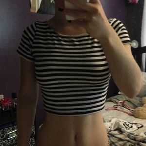 Forever 21 striped crop top