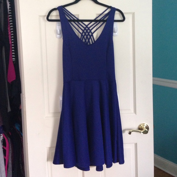 Blue fit&flare dress