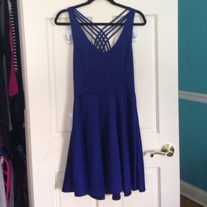 Blue fit&flare dress
