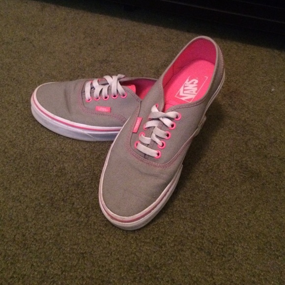 Barely used pink and gray vans