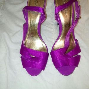 Awesome purple heels.