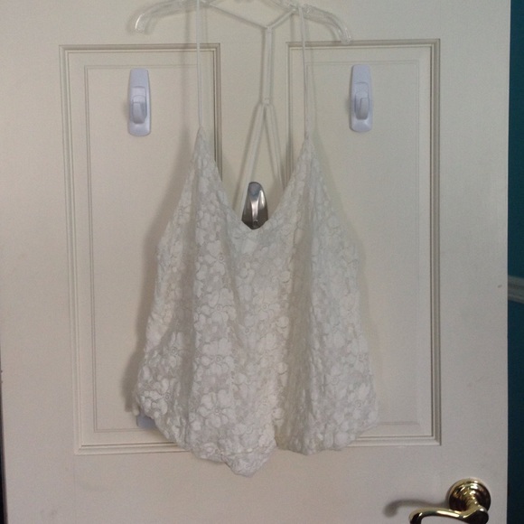 White lace tank