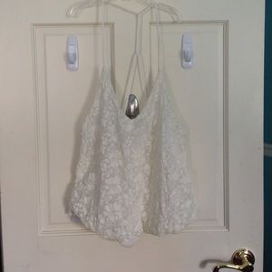 White lace tank