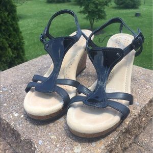 Rockport Black Wedges