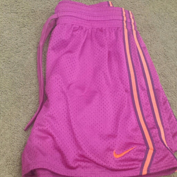 Purple/pink nike dri-fit shorts