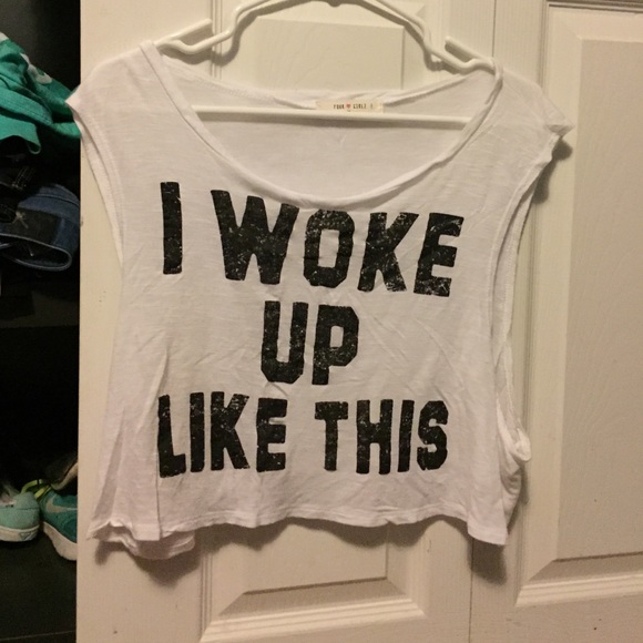 White crop top