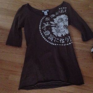 Lucky Brand 3/4 Sleeve Top
