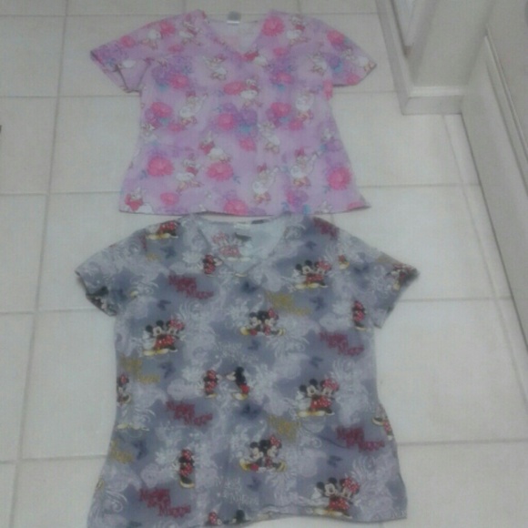 2 Disney Scrubs Daisy Mikey And Minnie