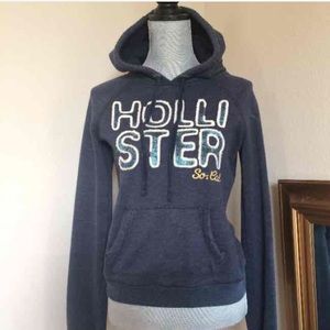 SOLD Hollister Hooded Sweater Blue Medium