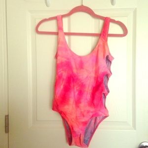 Lolli Swim pink tie dye suit