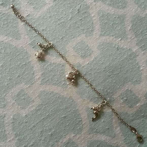Silver charm bracelet