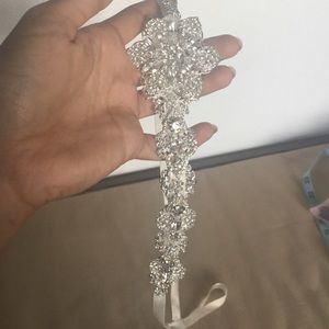 Swarovski Floral Silver Headpiece