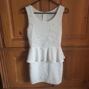 White peplum dress