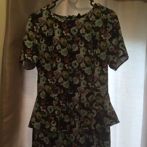 Floral Peplum Dress