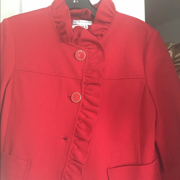 Red St. John sport Milano knit jacket