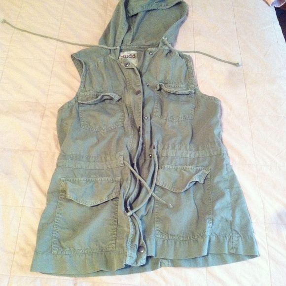 Green fashion vest army inspired