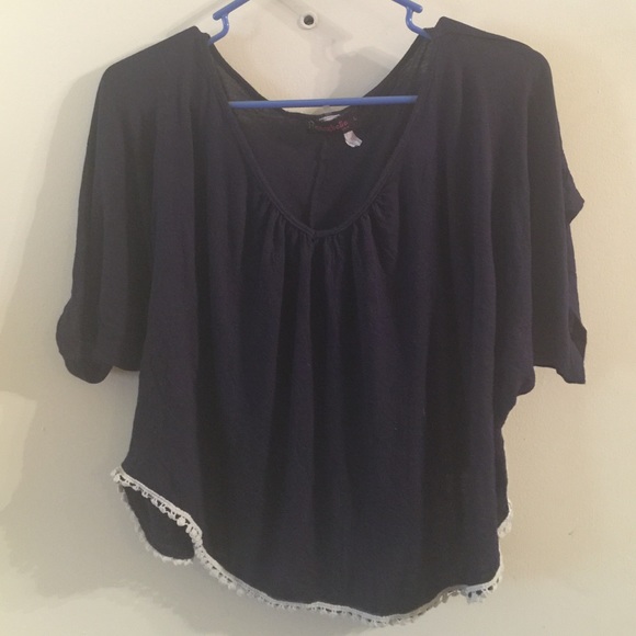 Hi low crop top navy - Picture 2 of 4