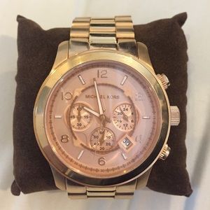 Michael Kors rose gold oversized watch