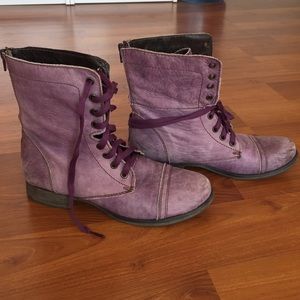Steve Madden Purple Combat Boots