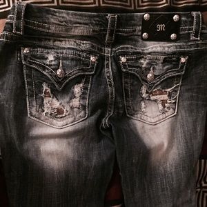 Miss me skinny cuffed jeans