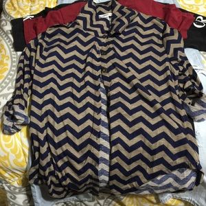 Chevron button up