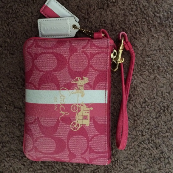 Pink Coach wristlet