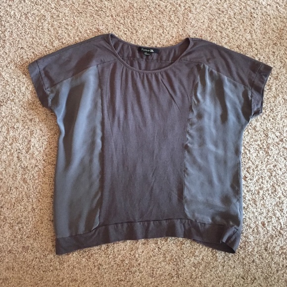 Forever 21 two tone gray blouse