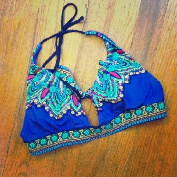 Festive purple bikini top