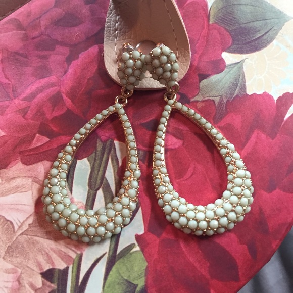 Mint statement earrings
