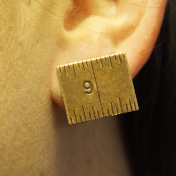 One Square Inch earring studs - Picture 2 of 2