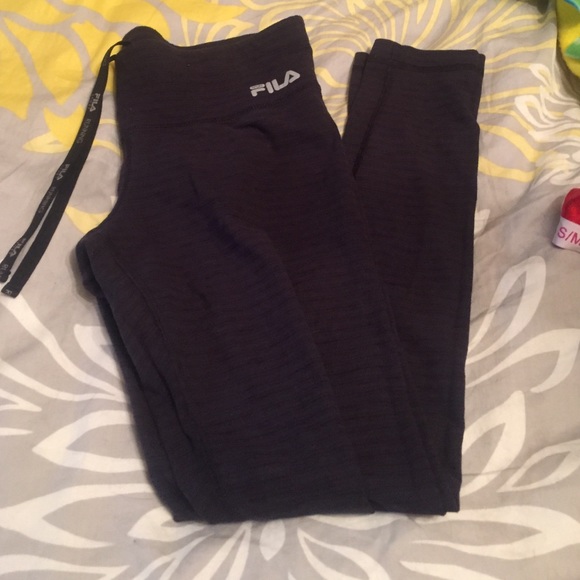 DARK GRAY Fila knit leggings