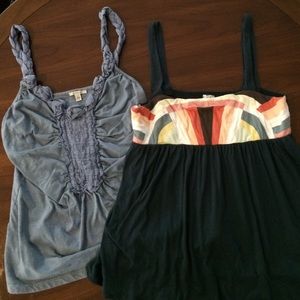 2 Blue Anthro Summer Tops