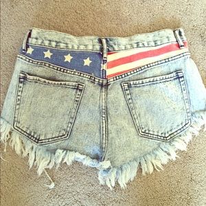 High Rise Denim Shorts