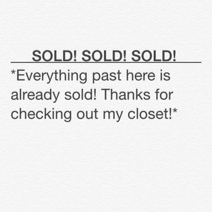 Everything past here is sold!