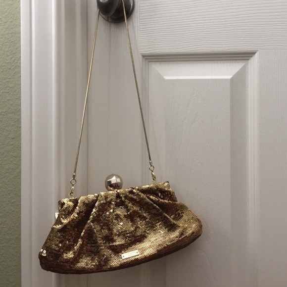 Authentic Kate Spade gold sequin evening bag