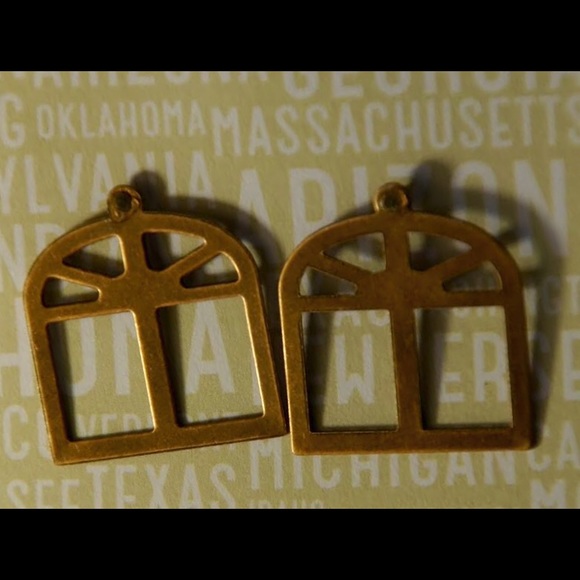 Window Pane Earrings - Picture 2 of 2