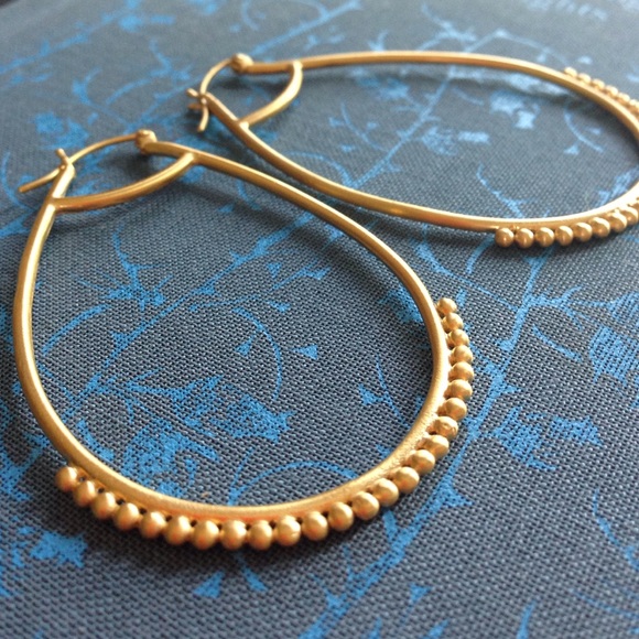 Satya Hoop Samsara 24k GoldPlated Pierced Earring - Picture 2 of 4