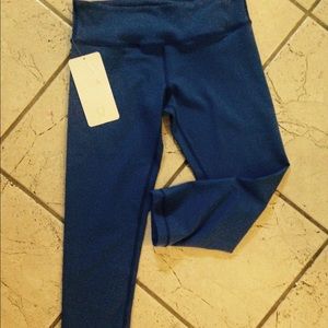 Lululemon Wunder under crop 6 blue nwt